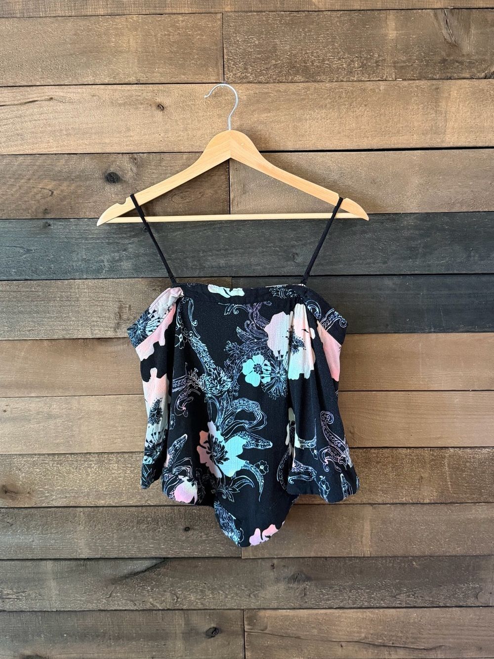 Free People Get Your Love Floral Handkerchief Tank Top